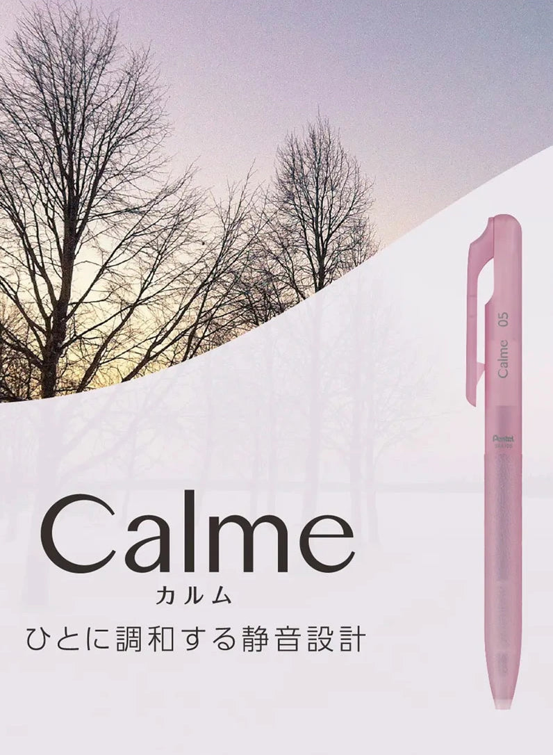 Pentel Calme Relaxed Frost Series 0.5mm Silent Black Ink Ballpoint Pen