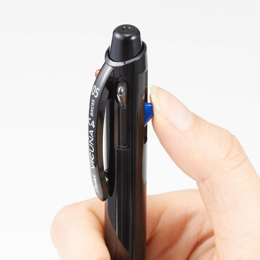 Pentel VICUNA 0.5mm Black, Blue, Red, Green 4-Colour Ballpoint Pens (Pack of 3)