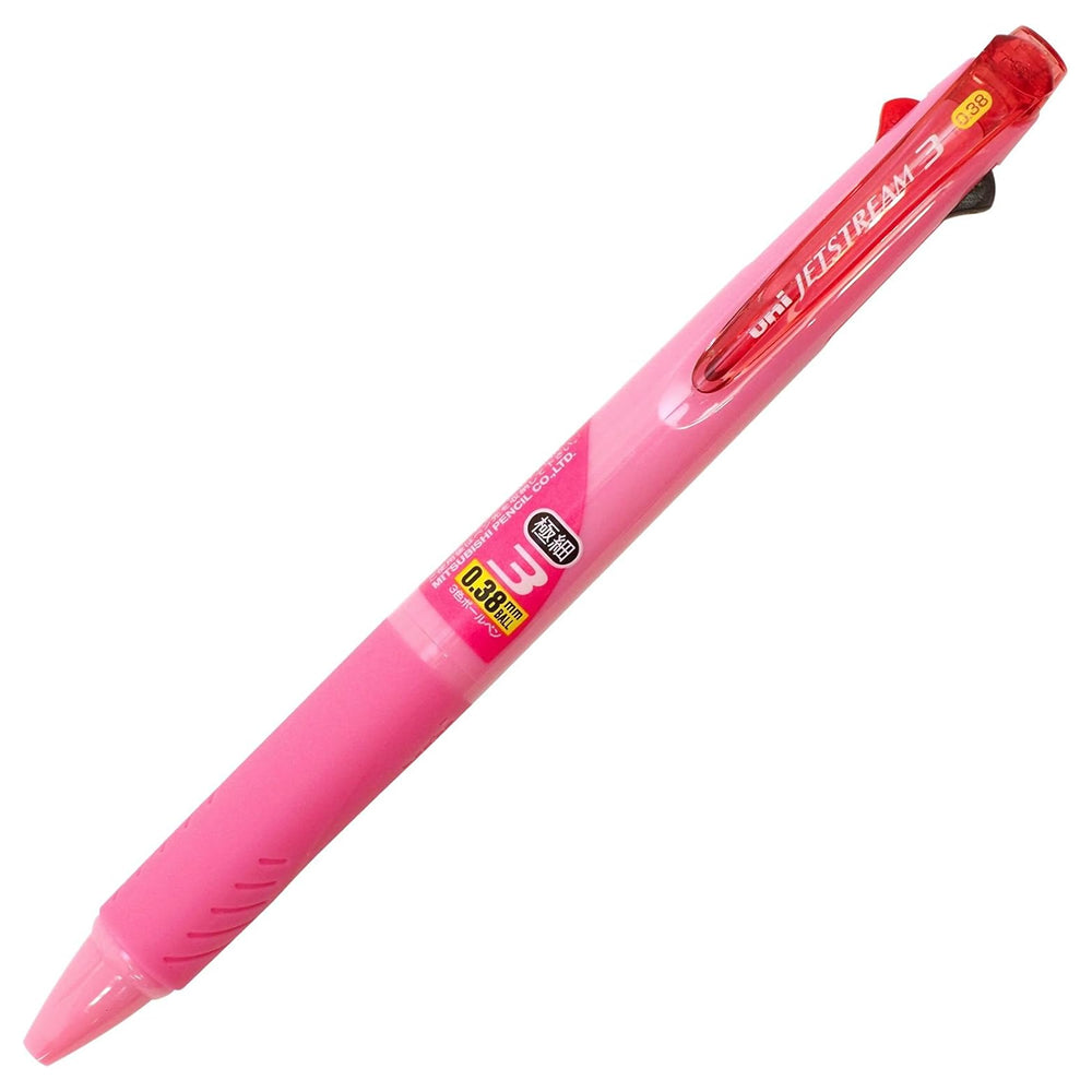 Uni Jetstream 3 0.38mm 3-Colour Black, Blue, Red Ink Ballpoint Pens (Pack of 3)