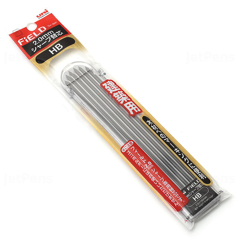 Uni FiELD HB 2.0 mm Construction Mechanical Pencil Leads (Pack of 6)