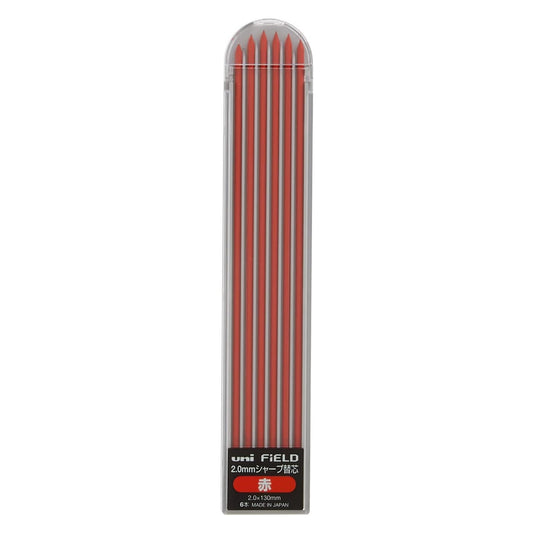 Uni FiELD RED 2.0 mm Construction Mechanical Pencil Leads (Pack of 6)