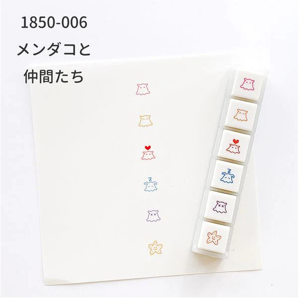 KODOMO NO KAO Pochitto6 Push-Button Self-inking Stamp