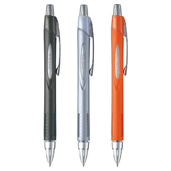 Uni JETSTREAM Rubber Body 0.7mm Black Ink Ballpoint Pens (Pack of 3)
