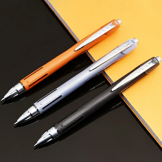 Uni JETSTREAM Rubber Body 0.7mm Black Ink Ballpoint Pens (Pack of 3)