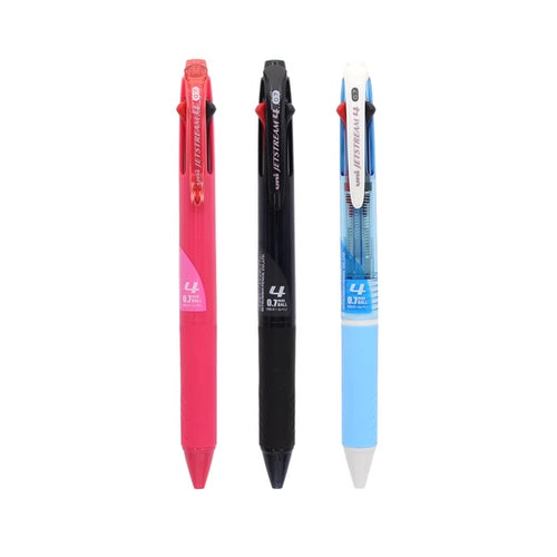 Uni Jetstream 4 0.7mm 4-Colour Ballpoint Pens (Pack of 3)