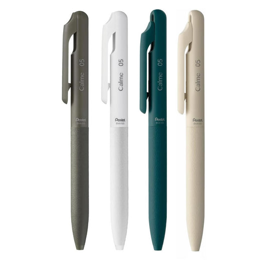 Pentel Calme 0.5mm Silent Black Ink Ballpoint Pens (Pack of 4)