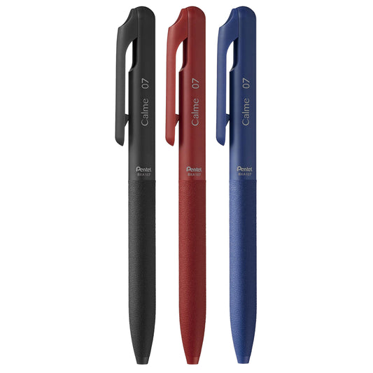 Pentel Calme 0.7mm Silent Ballpoint Pens (Pack of 3)