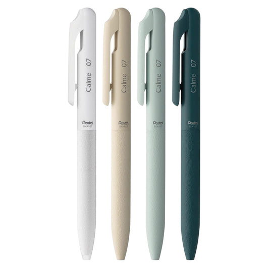 Pentel Calme 0.7mm Silent Black Ink Ballpoint Pens (Pack of 4)