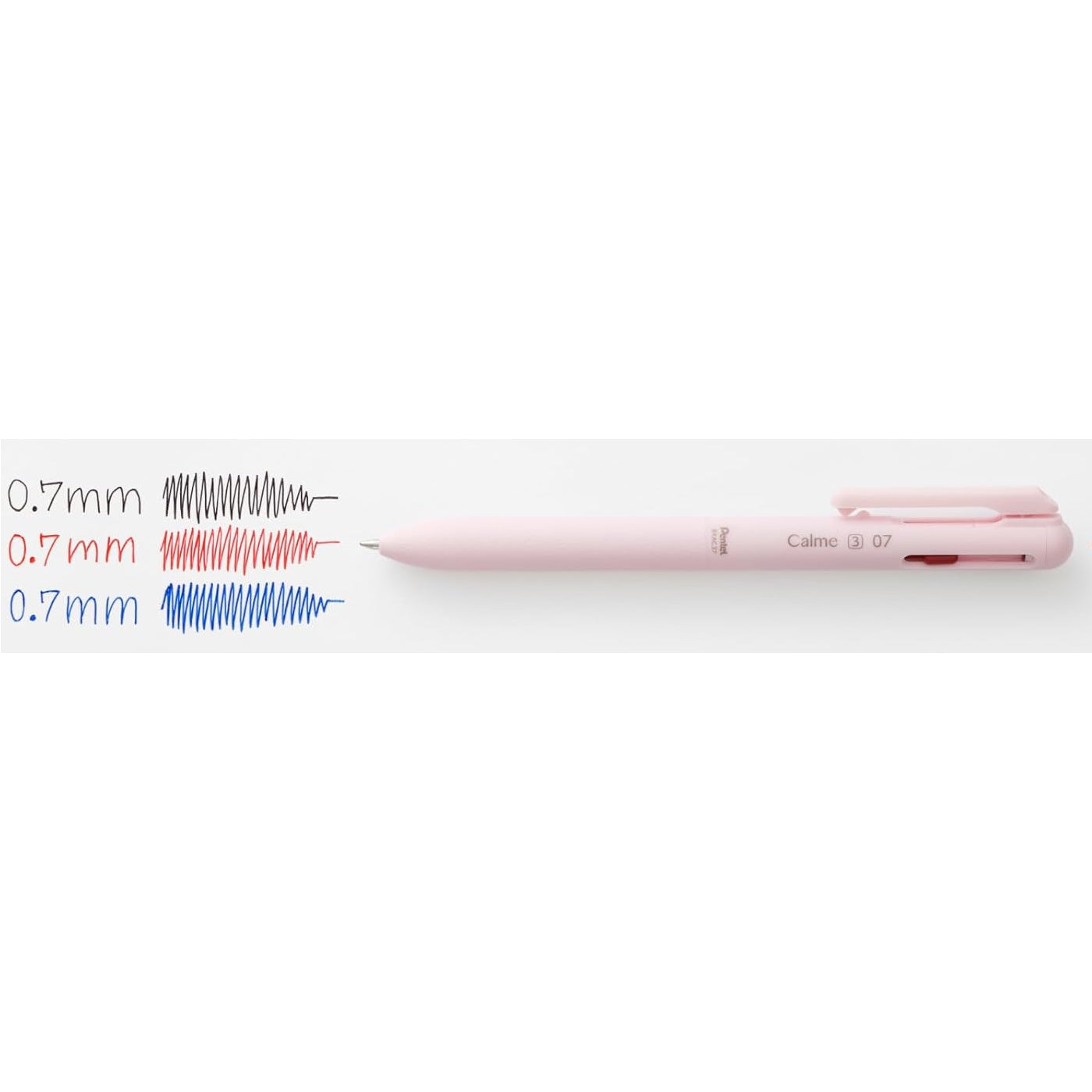 Pentel Calme 0.7mm 3-Colour Silent Ballpoint Pen