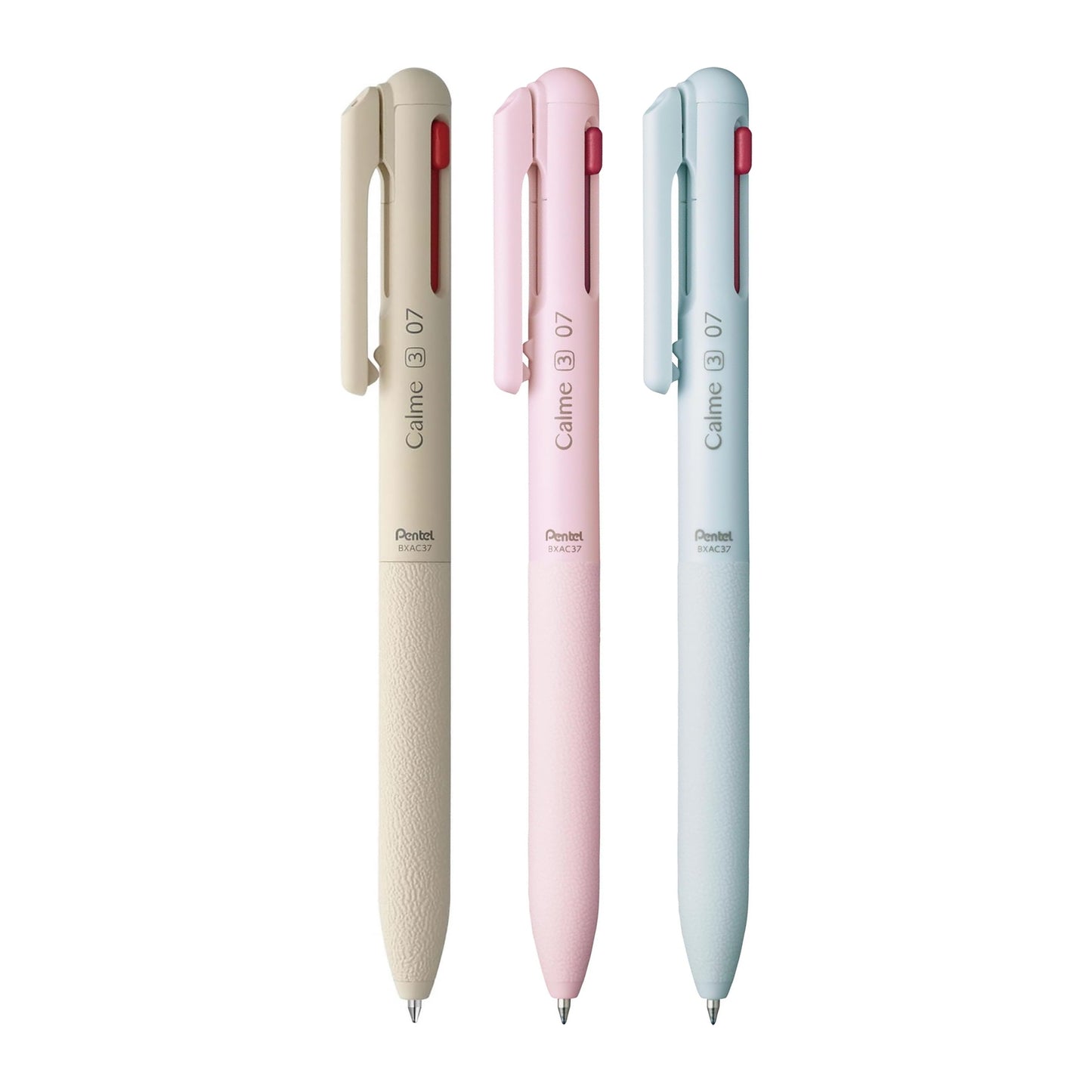 Pentel Calme 0.7mm 3-Colour Silent Ballpoint Pens (Pack of 3)