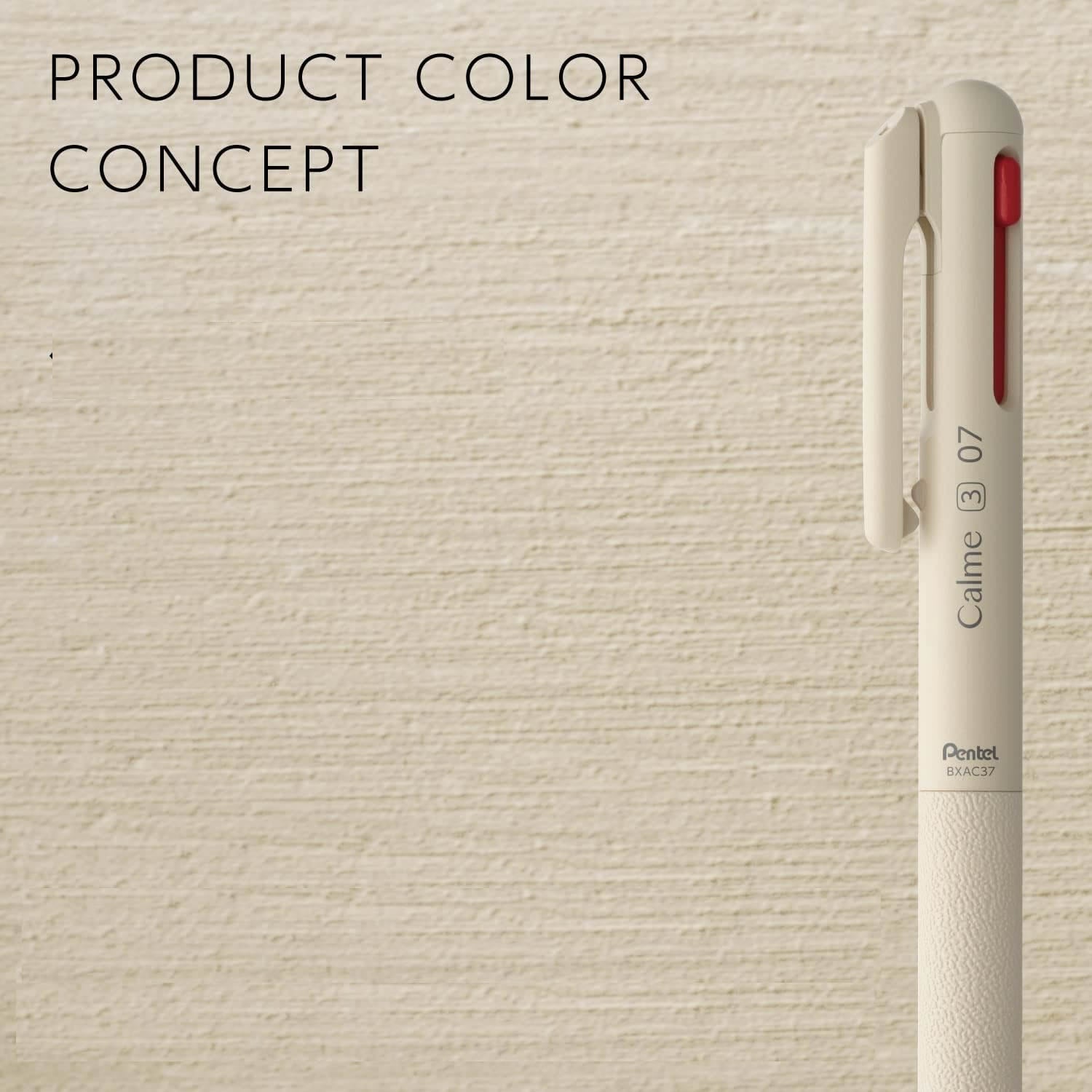 Pentel Calme 0.7mm 3-Colour Silent Ballpoint Pens (Pack of 3)