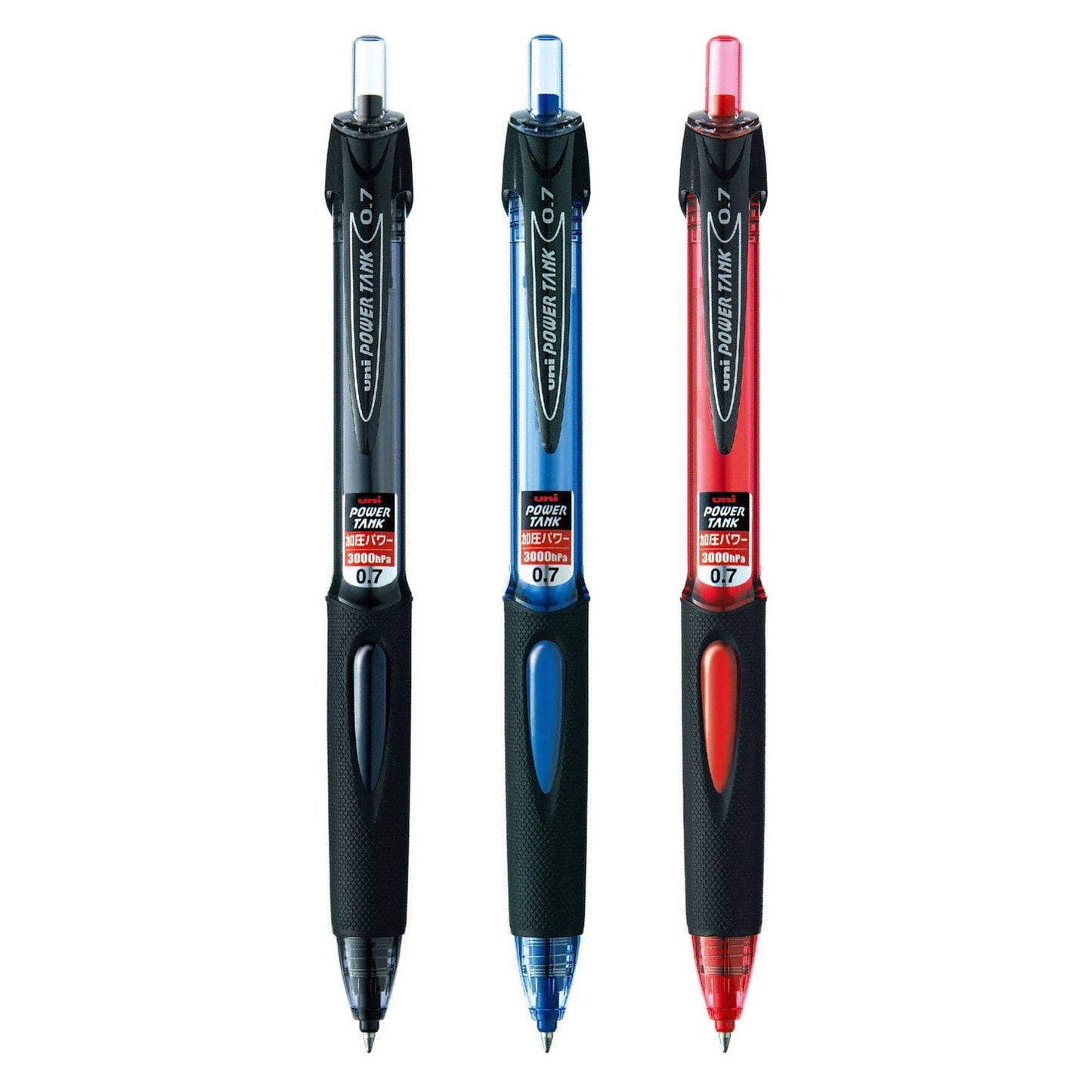 Uni POWER TANK Standard 0.7mm Pressurized Ink Ballpoint Pens (Pack of 3)