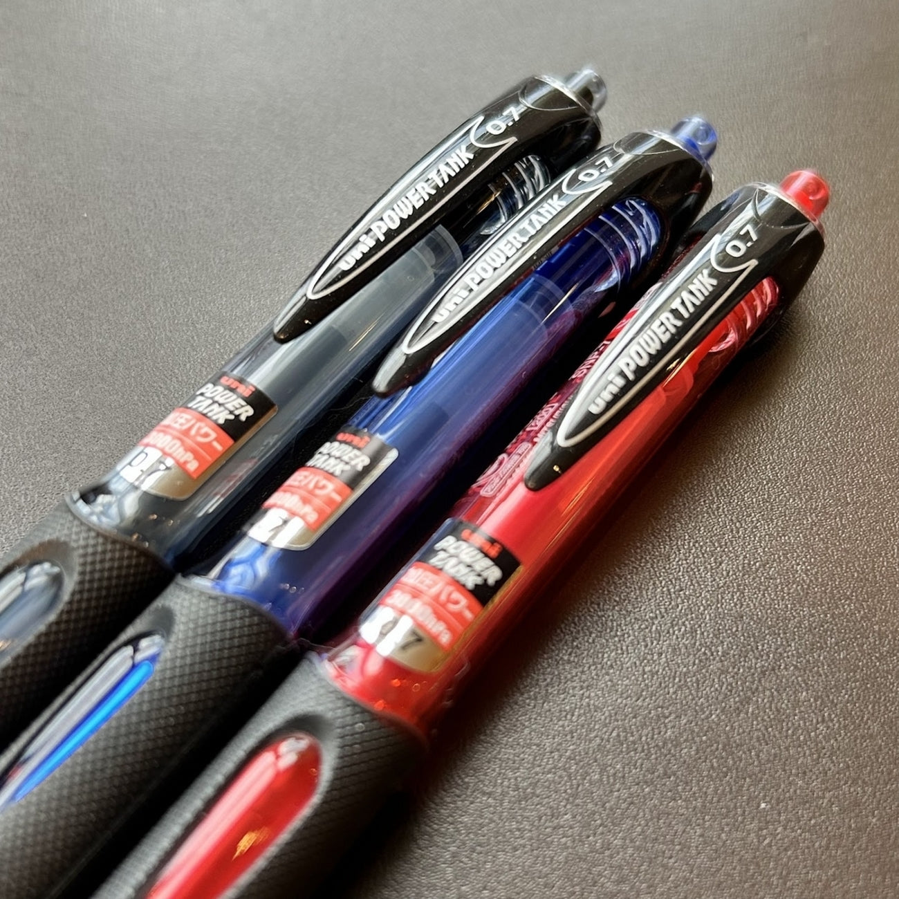 Uni POWER TANK Standard 0.7mm Pressurized Ink Ballpoint Pens (Pack of 3)