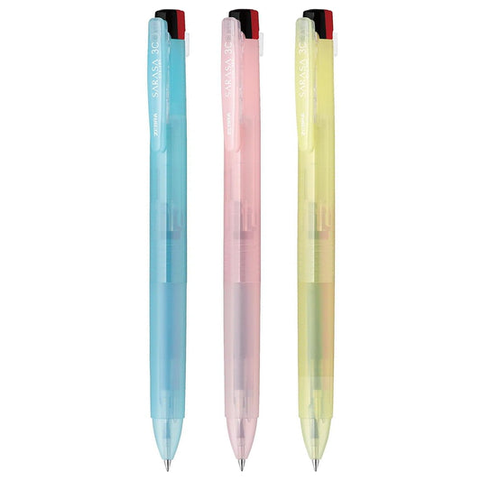 Zebra SARASA CLIP 3C Clear Color 0.4mm 3-Colour Multicolour Pens (Pack of 3)