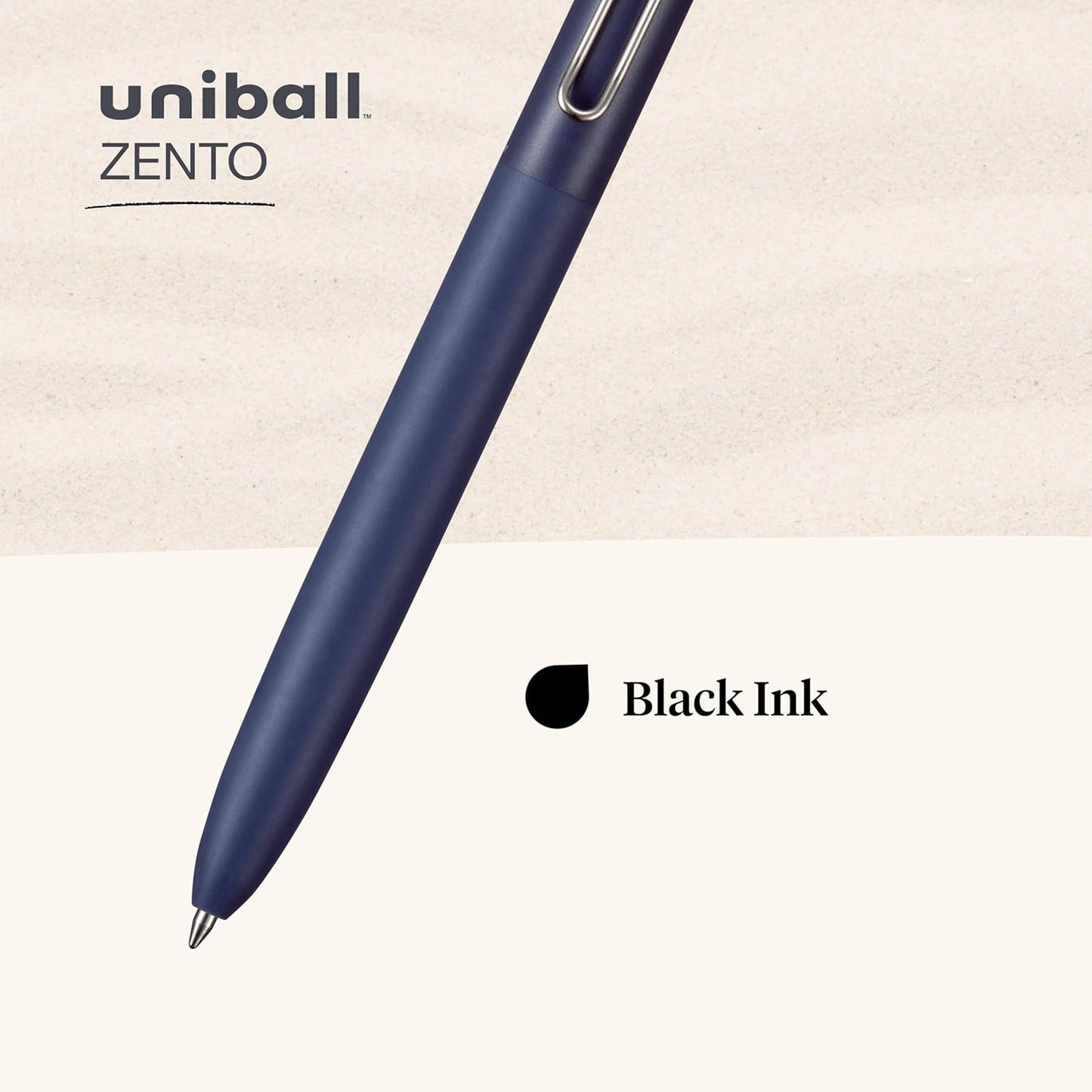 Uni ZENTO Standard 0.5mm Black Liquid Gel Ink Pen