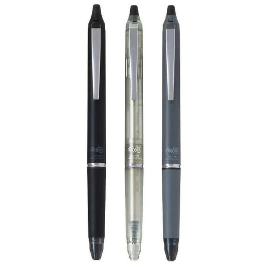 Pilot FriXion Ball Knock Zone 0.7mm Erasable Black Ink Ballpoint Pen (Pack of 3)