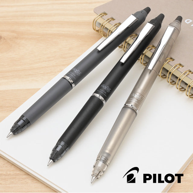 Pilot FriXion Ball Knock Zone 0.7mm Erasable Black Ink Ballpoint Pen (Pack of 3)