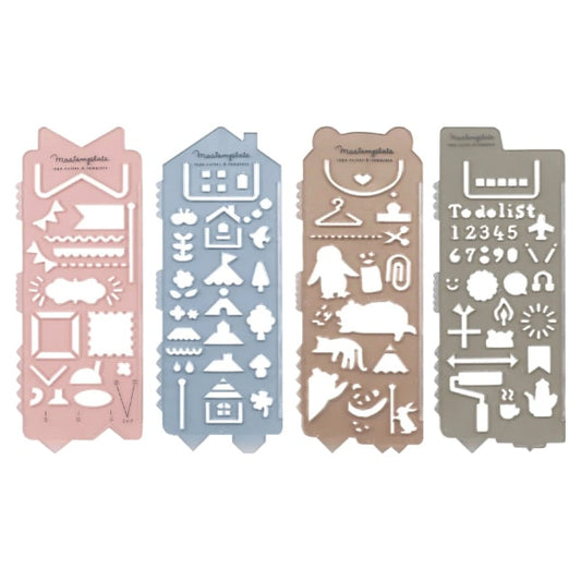 Kutsuwa Mastemplate Tape Cutter & Drawing Template (Pack of 4)