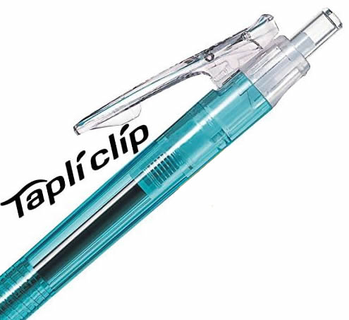 Zebra Tapli Clip 0.7mm Oil-Based Black Ink Ballpoint Pens (Pack of 4)