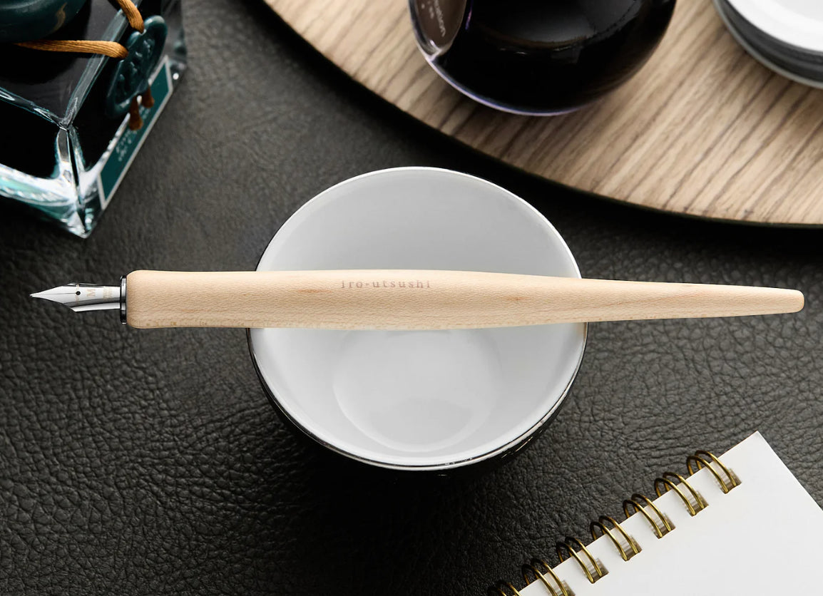Pilot iro-utsushi Dip Pen (Medium Point), Maple Wood Barrel