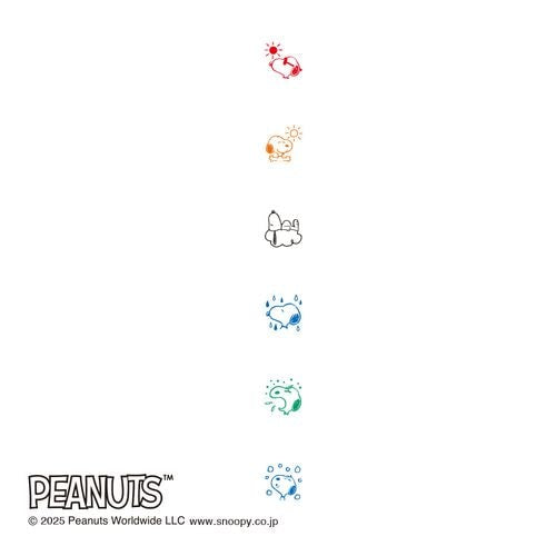 KODOMO NO KAO PEANUTS Pochitto6 x Snoppy Push-Button Self-inking Stamp
