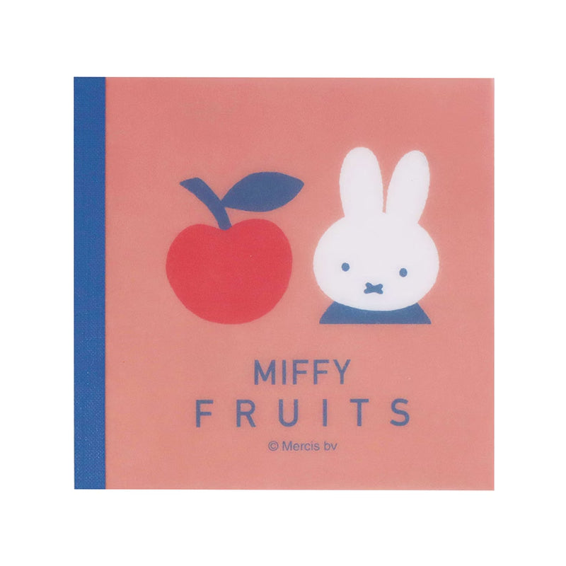 Kutsuwa Miffy Fruits Square Type Non-Sticky Memo Pad (100 Sheets)