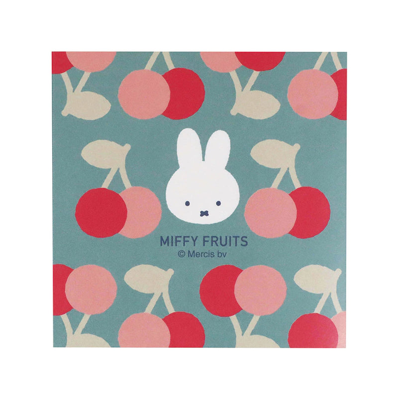 Kutsuwa Miffy Fruits Square Type Non-Sticky Memo Pad (100 Sheets)