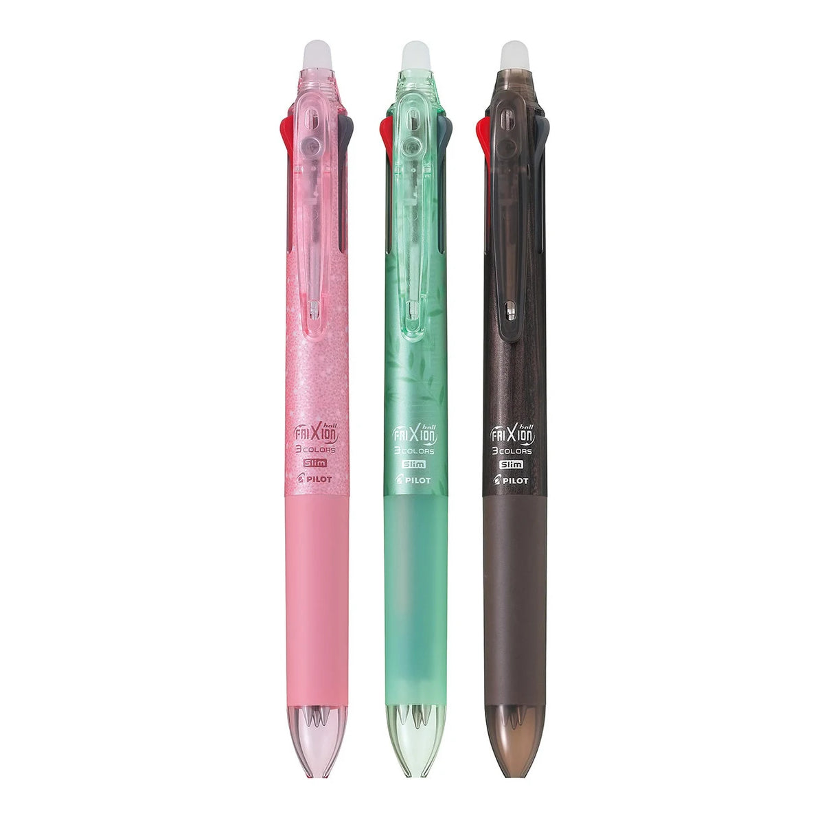 Pilot FRIXION BALL 3 Slim Design Series 0.5mm 3-Colour Pen (Pack of 3)