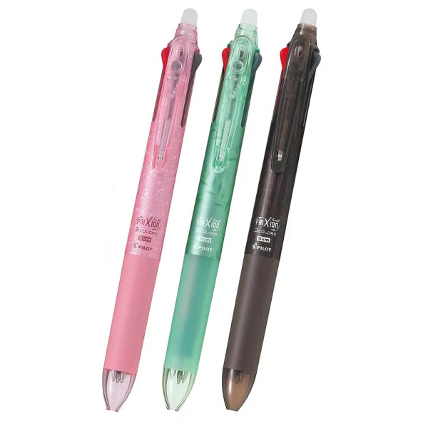 Pilot FRIXION BALL 3 Slim Design Series 0.5mm 3-Colour Pen (Pack of 3)