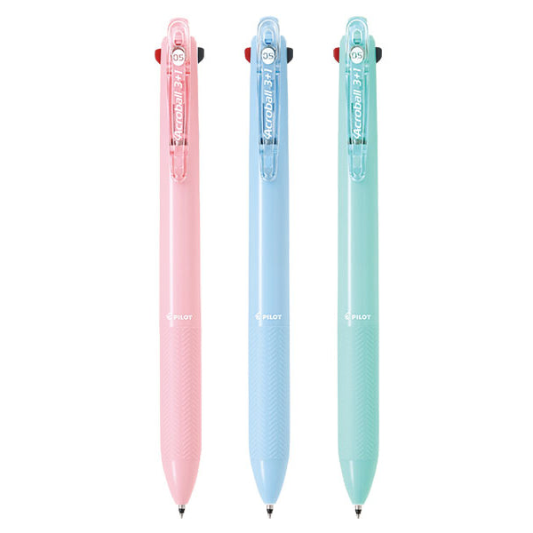 Pilot Acroball 3+1 0.5mm Multifunctional Pens (Pack of 3)