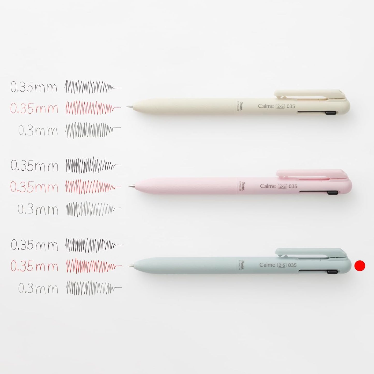 Pentel Calme 2S 0.35mm Multifunctional Pens (Pack of 3)