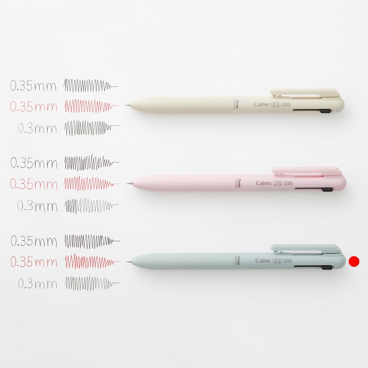 Pentel Calme 2S 0.35mm Multifunctional Pens (Pack of 3)