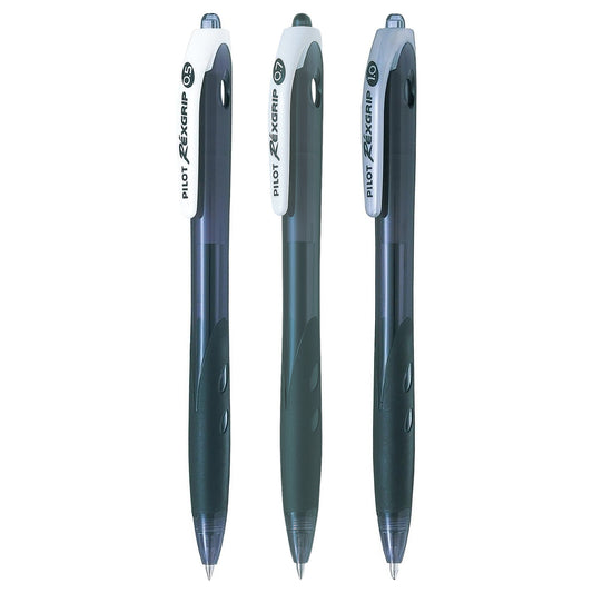 Pilot REXGRIP Oil-based 0.5mm 0.7mm 1.0mm Ballpoint Pens (Pack of 3)