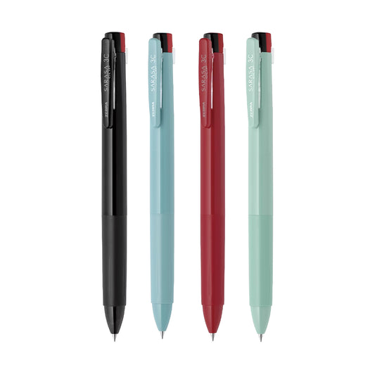 Zebra SARASA CLIP 3C 0.4mm 3-Colour Multicolour Pens (Pack of 4)