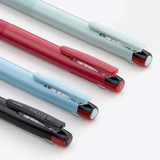 Zebra SARASA CLIP 3C 0.4mm 3-Colour Multicolour Pens (Pack of 4)