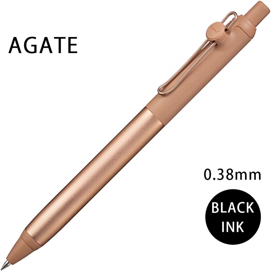 Uni ZENTO Flow 0.38mm Water-Based Black Ink Ballpoint Pen