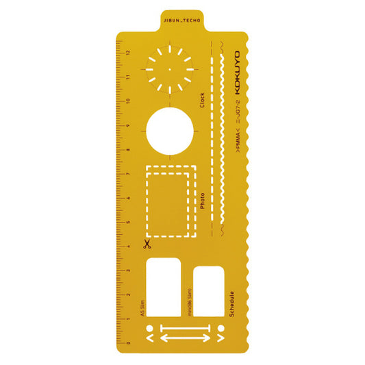 Kokuyo JIBUN_TECHO Goods Ruler & Drawing Template (Plan Version)