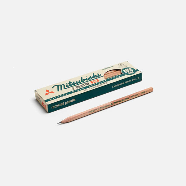 Uni 9800EW Hexagon Axis Mitsubishi Recycled Pencils (Pack of 12)