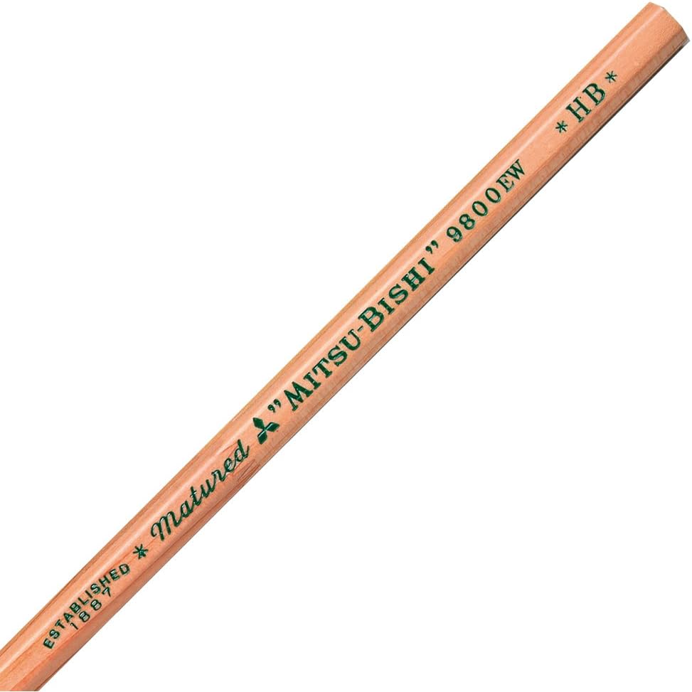 Uni 9800EW Hexagon Axis Mitsubishi Recycled Pencils (Pack of 12)