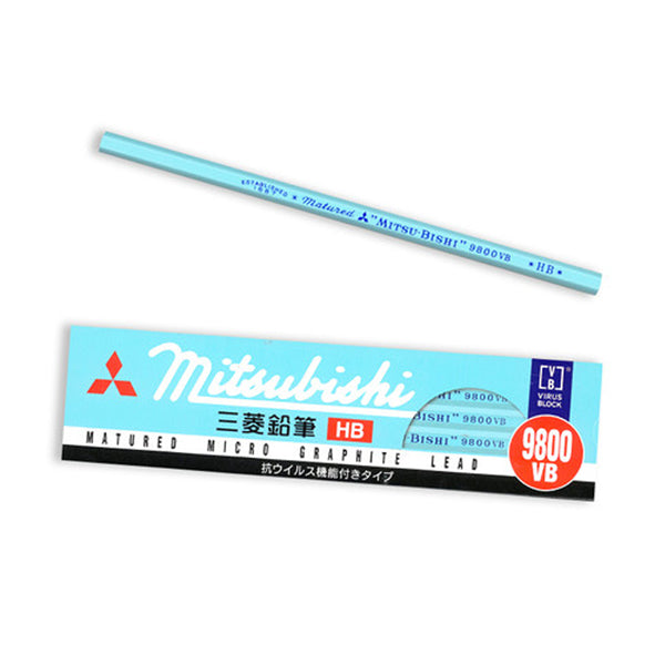 Uni 9800VB Virus Block Hexagon Axis Mitsubishi Pencils (Pack of 12)