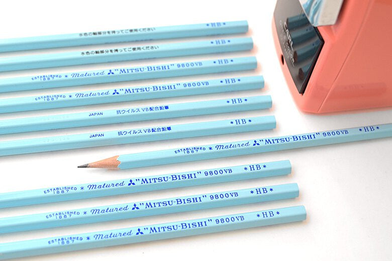 Uni 9800VB Virus Block Hexagon Axis Mitsubishi Pencils (Pack of 12)