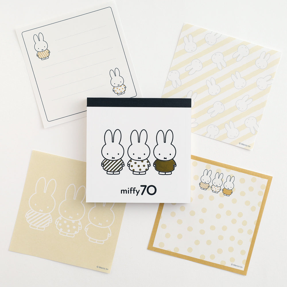GreenFlash 70th Anniversary Miffy Square Type Memo Pad 100 Sheets (Pack of 2)