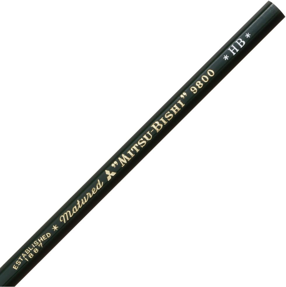 Uni 9800 Hexagon Axis Mitsubishi Pencils (Pack of 12)