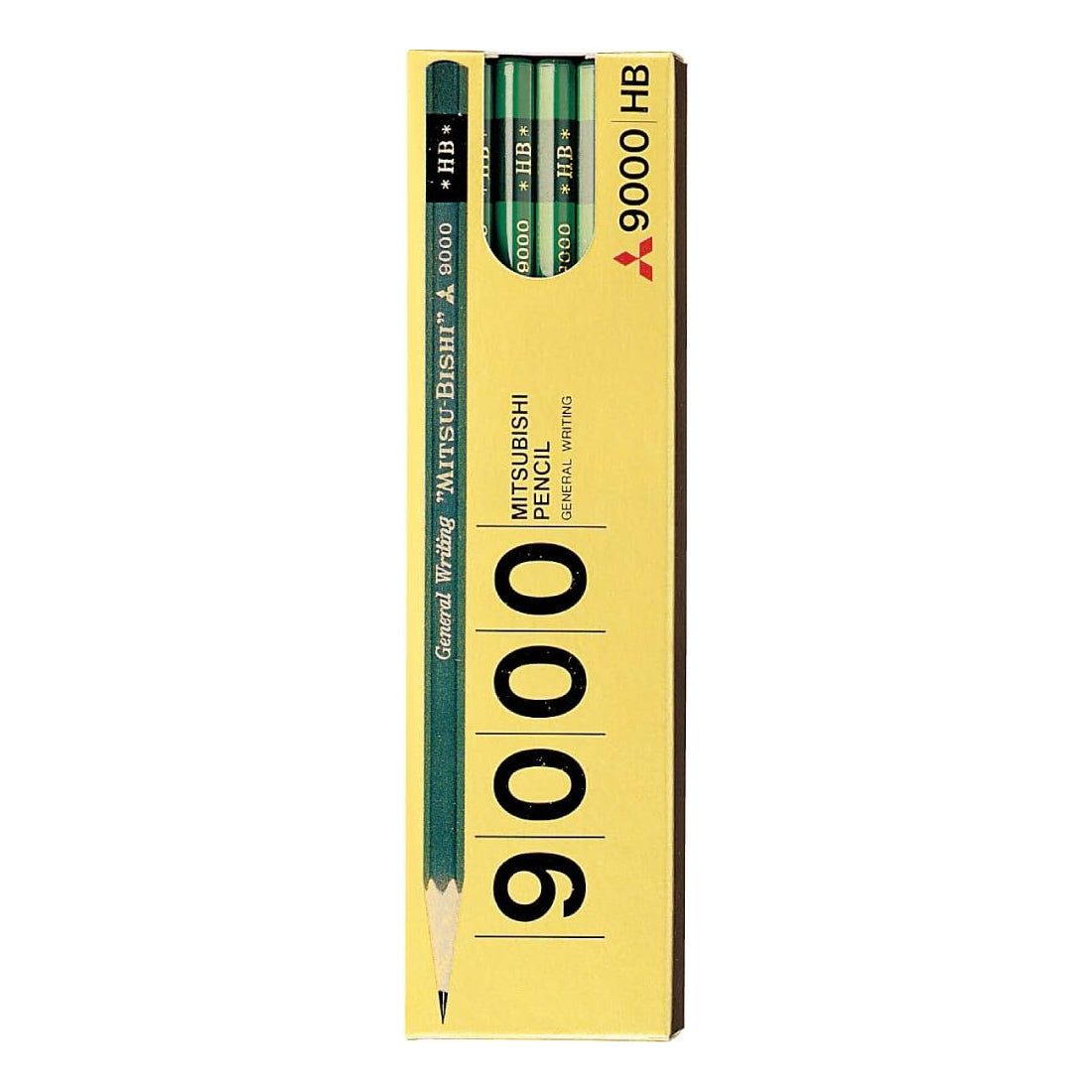 Uni 9000 Hexagon Axis Mitsubishi Pencils (Pack of 12)