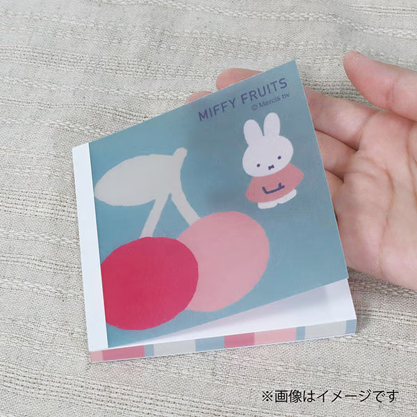 Kutsuwa Miffy Fruits Square Type Non-Sticky 100 Sheets Memo Pads (Pack of 2)