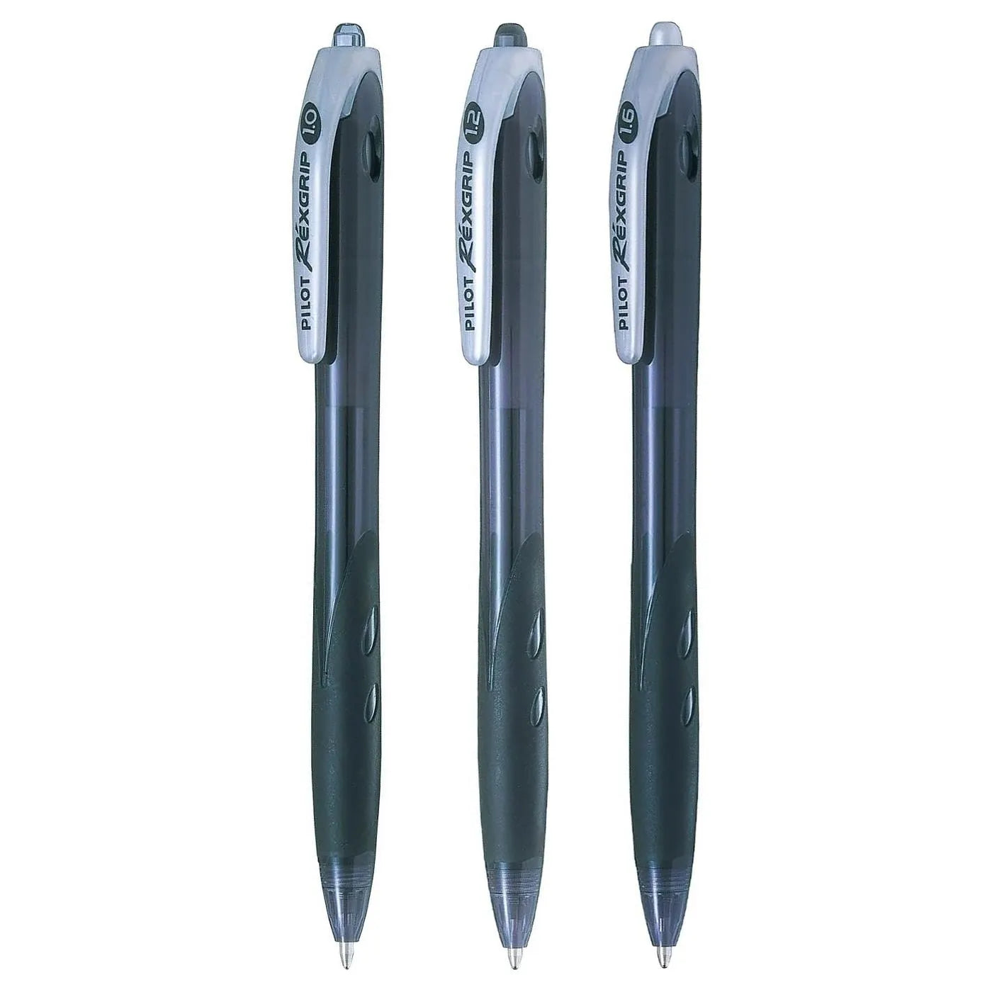 Pilot REXGRIP Oil-based 1.0mm 1.2mm 1.6mm Ballpoint Pens (Pack of 3)