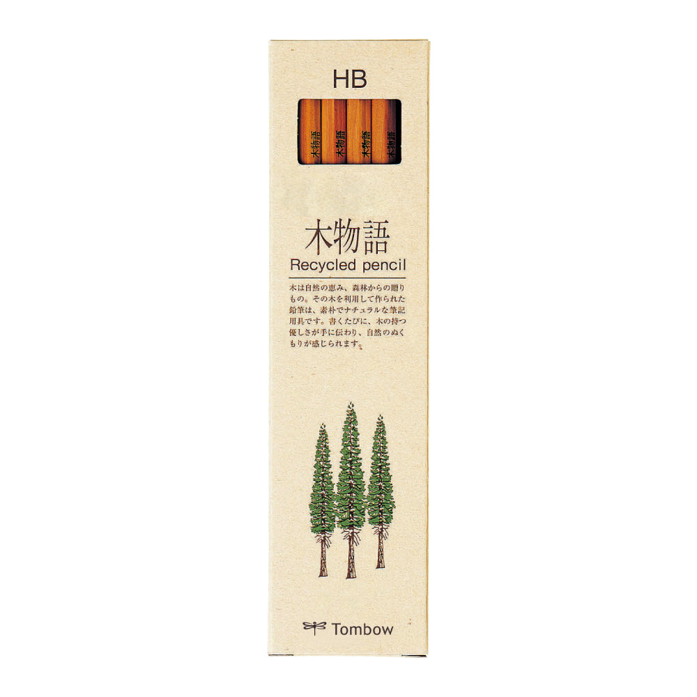 Tombow Kimonogatari Tree Story Hexagon Axis Recycled Pencils (Pack of 12)