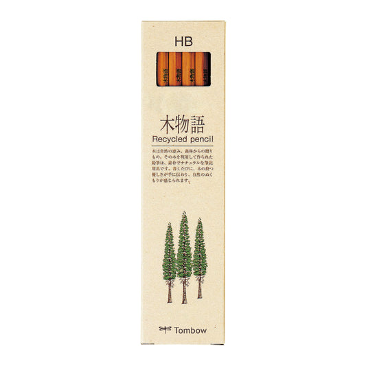 Tombow Kimonogatari Tree Story Hexagon Axis Recycled Pencils (Pack of 12)