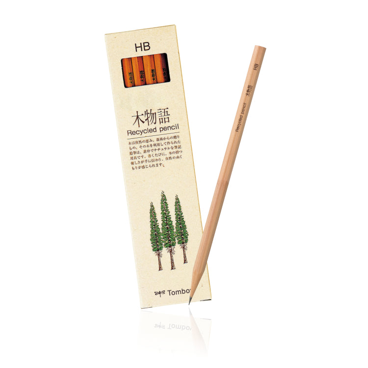 Tombow Kimonogatari Tree Story Hexagon Axis Recycled Pencils (Pack of 12)