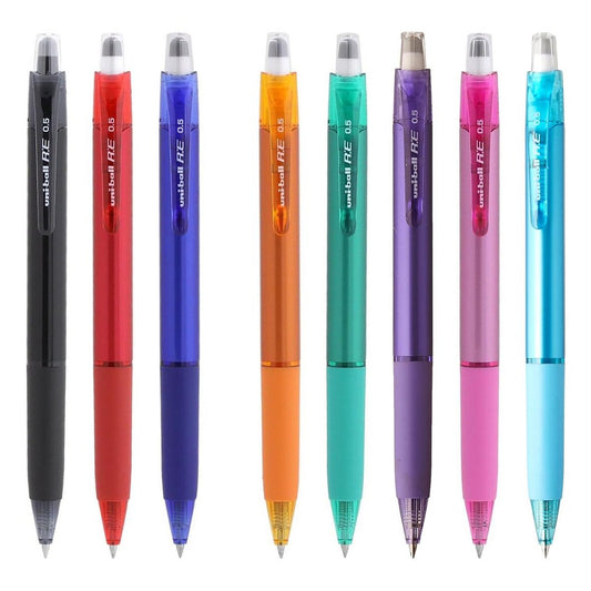 Uni ball R:E 0.5mm Erasable Ballpoint Pens (Pack of 8)
